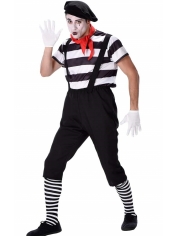 Mime Costume French Artist Costume - Mens French Costume